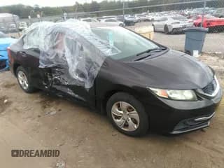 ✅ 2013 Honda Civic LX • VIN: 2HGFB2F52DH567459 • Lot: 43389639. Listed on IAAI with 95,391 mi. Free auction sales archive from the USA and detailed vehicle history report at DreamBid. Image 1.