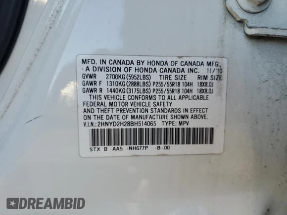 ✅ 2011 Acura MDX • VIN: 2HNYD2H28BH514065 • Lot: 92921515. Wystawiony na Copart z przebiegiem 185 266 mil. Bezpłatny archiwum sprzedaży aukcyjnych z USA i szczegółowy raport historii pojazdu na DreamBid. Zdjęcie 13.