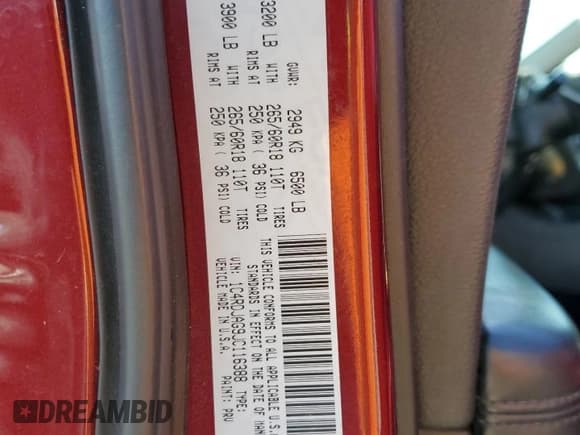 ✅ 2018 Dodge Durango SXT • VIN: 1C4RDJAG9JC116388 • Лот: 92186375. Опубликован ранее на Copart с пробегом 166 190 миль. Бесплатный доступ к архиву аукционных продаж из США и подробный отчёт об истории автомобиля на DreamBid. Изображение 14.