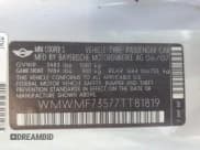 ✅ 2007 MINI Hardtop S • VIN: WMWMF73577TT81819 • Lot: 61069295. Listed on Copart with Not provided. Free auction sales archive from the USA and detailed vehicle history report at DreamBid. Image 12.