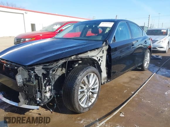 ✅ 2023 Infiniti Q50 Luxe • VIN: JN1EV7BR3PM542405 • Lot: 41737342. Listed on IAAI with 12,353 mi. Free auction sales archive from the USA and detailed vehicle history report at DreamBid. Image 6.