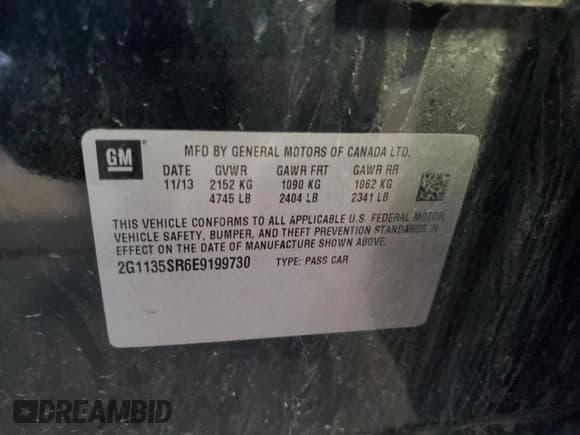 ✅ 2014 Chevrolet Impala LT Eco • VIN: 2G1135SR6E9199730 • Лот: 54595365. Опубликован ранее на Copart с пробегом 181 638 миль. Бесплатный доступ к архиву аукционных продаж из США и подробный отчёт об истории автомобиля на DreamBid. Изображение 12.