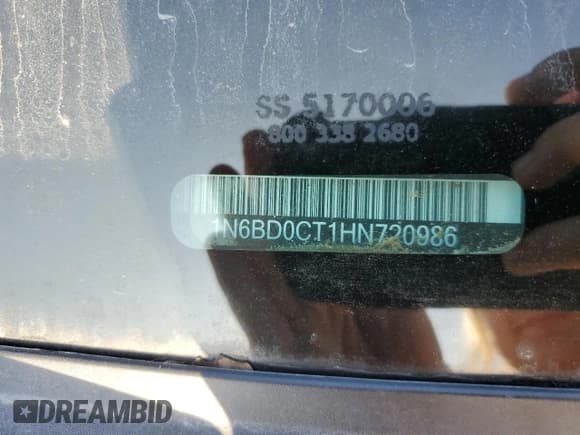 ✅ 2017 Nissan Frontier SV • VIN: 1N6BD0CT1HN720986 • Lot: 53840275. Listed on Copart with 171,718 mi. Free auction sales archive from the USA and detailed vehicle history report at DreamBid. Image 12.