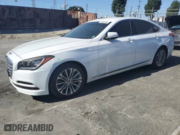 2015 Hyundai Genesis 3.8L with VIN KMHGN4JE2FU095515, listed as a Copart auction lot 78081044 with 110,296 mi miles and Salvage title. Bid and sale history available at DreamBid. Image 1.