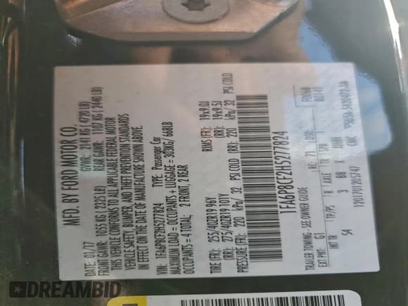 ✅ 2017 Ford Mustang GT • VIN: 1FA6P8CF2H5277824 • Lot: 95525985. Wystawiony na Copart z przebiegiem 33 174 mil. Bezpłatny archiwum sprzedaży aukcyjnych z USA i szczegółowy raport historii pojazdu na DreamBid. Zdjęcie 12.