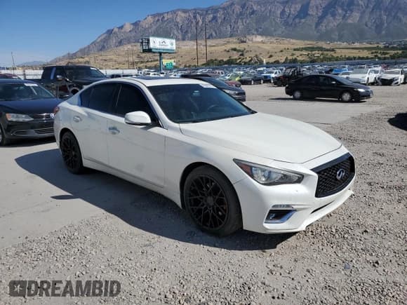 ✅ 2018 Infiniti Q50 Luxe • VIN: JN1EV7AR0JM437426 • Lot: 80845915. Listed on Copart with 60,452 mi. Free auction sales archive from the USA and detailed vehicle history report at DreamBid. Image 4.