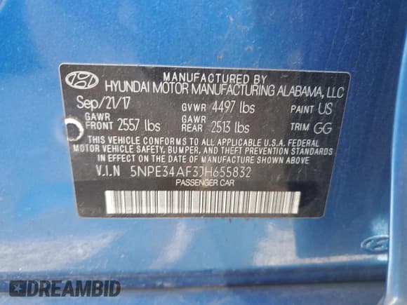 ✅ 2018 Hyundai Sonata Limited • VIN: 5NPE34AF3JH655832 • Lot: 42173733. Listed on Copart with 81,721 mi. Free auction sales archive from the USA and detailed vehicle history report at DreamBid. Image 14.