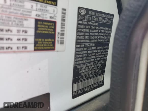 ✅ 2016 Land Rover Range Rover HSE • VIN: SALGS2PF6GA314750 • Лот: 49350995. Опубликован ранее на Copart с пробегом 102 420 миль. Бесплатный доступ к архиву аукционных продаж из США и подробный отчёт об истории автомобиля на DreamBid. Изображение 13.