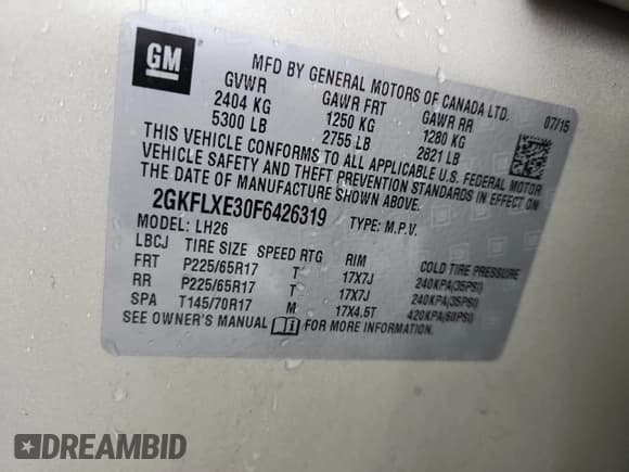 ✅ 2015 GMC Terrain SLT • VIN: 2GKFLXE30F6426319 • Lot: 86280605. Wystawiony na Copart z przebiegiem 130 208 mil. Bezpłatny archiwum sprzedaży aukcyjnych z USA i szczegółowy raport historii pojazdu na DreamBid. Zdjęcie 14.