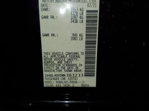✅ 2021 Nissan Altima SV • VIN: 1N4BL4DV0MN363233 • Lot: 90523685. Wystawiony na Copart z przebiegiem 92 987 mil. Bezpłatny archiwum sprzedaży aukcyjnych z USA i szczegółowy raport historii pojazdu na DreamBid. Zdjęcie 13.