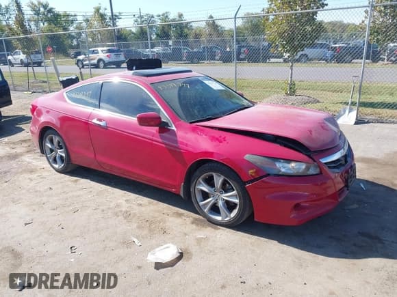✅ 2012 Honda Accord EX-L • VIN: 1HGCS2B81CA010655 • Lot: 43347799. Listed on IAAI with 117,285 mi. Free auction sales archive from the USA and detailed vehicle history report at DreamBid. Image 1.