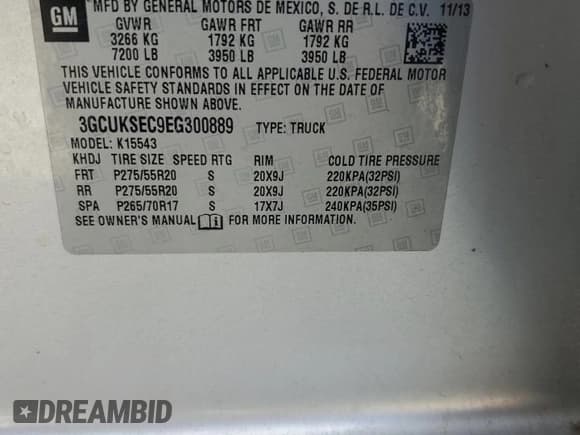✅ 2014 Chevrolet Silverado 1500 LTZ • VIN: 3GCUKSEC9EG300889 • Лот: 71628594. Опубликован ранее на Copart с пробегом 222 044 миль. Бесплатный доступ к архиву аукционных продаж из США и подробный отчёт об истории автомобиля на DreamBid. Изображение 14.