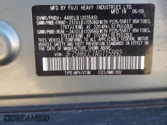 ✅ 2010 Subaru Forester X Premium • VIN: JF2SH6CC7AG715992 • Lot: 89466445. Listed on Copart with 148,065 mi. Free auction sales archive from the USA and detailed vehicle history report at DreamBid. Image 13.