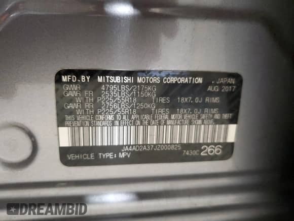 2018 Mitsubishi Outlander ES с VIN JA4AD2A37JZ000825, выставлен на аукционе Copart как лот 71308155 с пробегом 85 326 миль миль и Списание • Salvage title. История ставок и продаж доступна на DreamBid. Изображение 13.