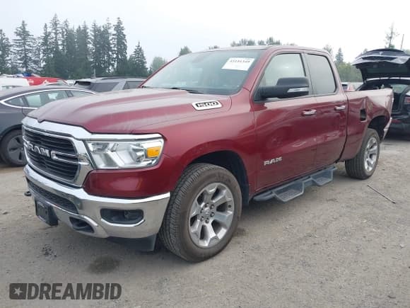 ✅ 2019 Ram 1500 Big Horn • VIN: 1C6RRFBG0KN646663 • Лот: 43151349. Опубликован ранее на IAAI с пробегом 87 061 миль. Бесплатный доступ к архиву аукционных продаж из США и подробный отчёт об истории автомобиля на DreamBid. Изображение 2.