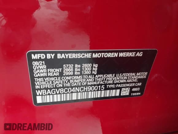 ✅ 2022 BMW 8 Series M850i • VIN: WBAGV8C04NCH90015 • Lot: 42020711. Wystawiony na IAAI z przebiegiem 39 801 mil. Bezpłatny archiwum sprzedaży aukcyjnych z USA i szczegółowy raport historii pojazdu na DreamBid. Zdjęcie 9.