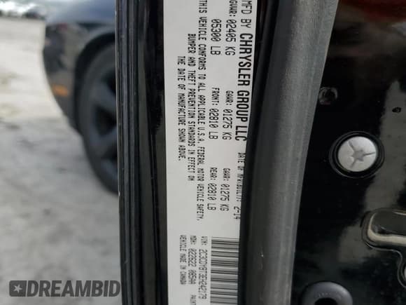 ✅ 2014 Dodge Challenger R/T Classic • VIN: 2C3CDYBT3EH242179 • Lot: 43956745. Wystawiony na Copart z przebiegiem 57 368 mil. Bezpłatny archiwum sprzedaży aukcyjnych z USA i szczegółowy raport historii pojazdu na DreamBid. Zdjęcie 13.