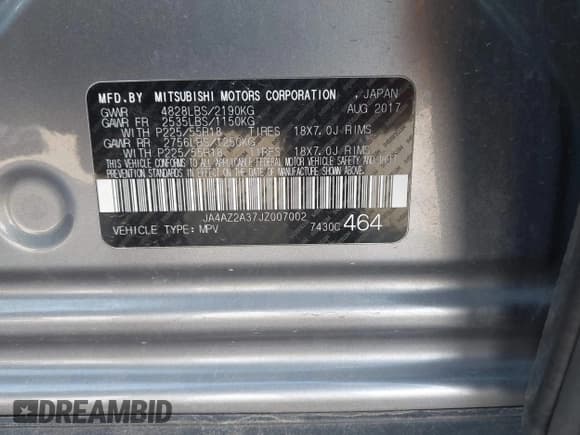 ✅ 2018 Mitsubishi Outlander ES • VIN: JA4AZ2A37JZ007002 • Лот: 43489579. Опубликован ранее на IAAI с пробегом 113 946 миль. Бесплатный доступ к архиву аукционных продаж из США и подробный отчёт об истории автомобиля на DreamBid. Изображение 9.