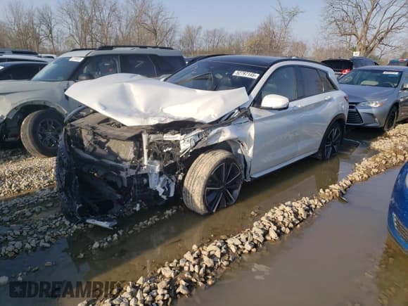 ✅ 2023 Infiniti QX50 Sport • VIN: 3PCAJ5FBXPF107494 • Lot: 52797145. Listed on Copart with Not provided. Free auction sales archive from the USA and detailed vehicle history report at DreamBid. Image 1.