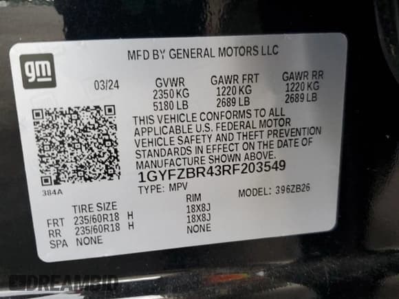 ✅ 2024 Cadillac XT4 AWD Luxury • VIN: 1GYFZBR43RF203549 • Лот: 66489745. Опубликован ранее на Copart с пробегом 11 279 миль. Бесплатный доступ к архиву аукционных продаж из США и подробный отчёт об истории автомобиля на DreamBid. Изображение 13.