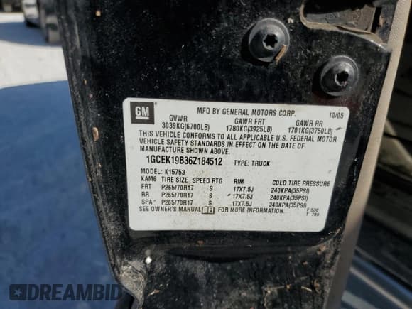 ✅ 2006 Chevrolet Silverado 1500 LT3 • VIN: 1GCEK19B36Z184512 • Лот: 77497254. Опубликован ранее на Copart с пробегом Не указан. Бесплатный доступ к архиву аукционных продаж из США и подробный отчёт об истории автомобиля на DreamBid. Изображение 13.