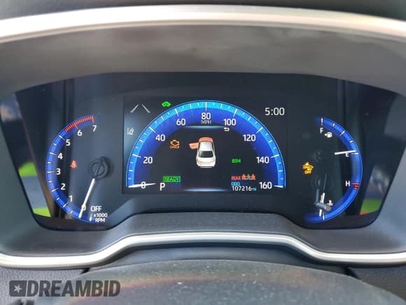 ✅ 2022 Toyota Corolla Hybrid LE • VIN: JTDEAMDE0NJ051421 • Lot: 85411495. Wystawiony na Copart z przebiegiem 107 216 mil. Bezpłatny archiwum sprzedaży aukcyjnych z USA i szczegółowy raport historii pojazdu na DreamBid. Zdjęcie 9.