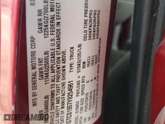 ✅ 2000 GMC Sonoma SLS • VIN: 1GTCS1957Y8254961 • Lot: 84589885. Wystawiony na Copart z przebiegiem 328 547 mil. Bezpłatny archiwum sprzedaży aukcyjnych z USA i szczegółowy raport historii pojazdu na DreamBid. Zdjęcie 12.