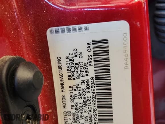 ✅ 2009 Pontiac Vibe 1SA • VIN: 5Y2SP67829Z465049 • Lot: 90731245. Listed on Copart with 82,533 mi. Free auction sales archive from the USA and detailed vehicle history report at DreamBid. Image 13.