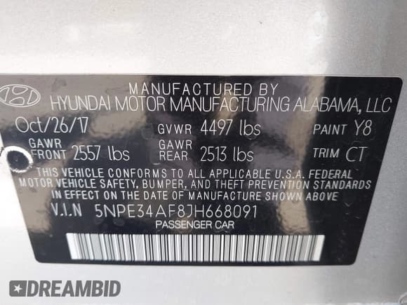 ✅ 2018 Hyundai Sonata Limited • VIN: 5NPE34AF8JH668091 • Лот: 42689315. Опубликован ранее на IAAI с пробегом 58 410 миль. Бесплатный доступ к архиву аукционных продаж из США и подробный отчёт об истории автомобиля на DreamBid. Изображение 9.