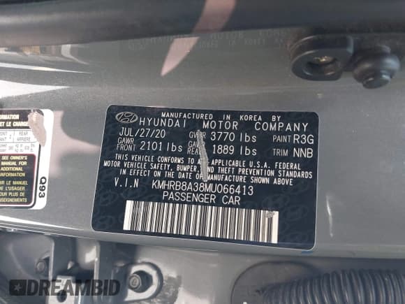 ✅ 2021 Hyundai Venue SE • VIN: KMHRB8A38MU066413 • Лот: 43509379. Опубликован ранее на IAAI с пробегом 120 600 миль. Бесплатный доступ к архиву аукционных продаж из США и подробный отчёт об истории автомобиля на DreamBid. Изображение 9.