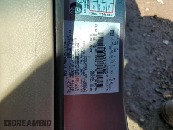 ✅ 2007 Mercury Milan • VIN: 3MEHM07Z37R607983 • Lot: 55635415. Wystawiony na Copart z przebiegiem 216 983 mil. Bezpłatny archiwum sprzedaży aukcyjnych z USA i szczegółowy raport historii pojazdu na DreamBid. Zdjęcie 12.