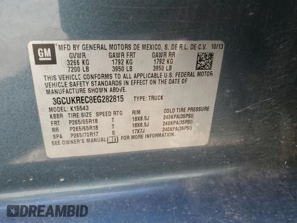 ✅ 2014 Chevrolet Silverado 1500 LT • VIN: 3GCUKREC8EG282815 • Лот: 58353854. Опубликован ранее на Copart с пробегом 204 400 миль. Бесплатный доступ к архиву аукционных продаж из США и подробный отчёт об истории автомобиля на DreamBid. Изображение 12.