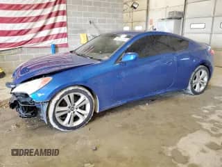 2010 Hyundai Genesis Coupe Track with VIN KMHHU6KH3AU023985, listed as a Copart auction lot 47077255 with Not provided miles and Salvage title. Bid and sale history available at DreamBid. Image 1.