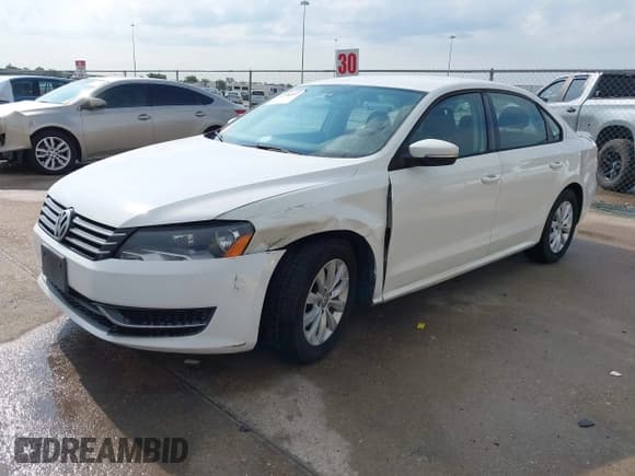 ✅ 2013 Volkswagen Passat S • VIN: 1VWAH7A30DC055919 • Lot: 42996853. Listed on IAAI with 156,118 mi. Free auction sales archive from the USA and detailed vehicle history report at DreamBid. Image 2.
