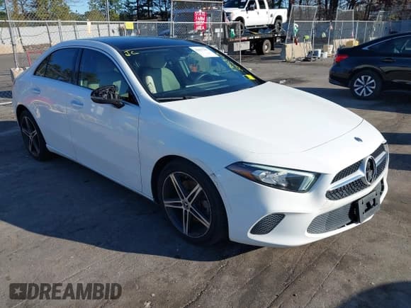 ✅ 2020 Mercedes-Benz A 220 • VIN: W1K3G4EB7LJ227345 • Lot: 43817207. Listed on IAAI with 56,235 mi. Free auction sales archive from the USA and detailed vehicle history report at DreamBid. Image 1.
