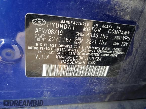 ✅ 2019 Hyundai Ioniq • VIN: KMHC65LD3KU159724 • Лот: 43084935. Опубликован ранее на Copart с пробегом 111 112 миль. Бесплатный доступ к архиву аукционных продаж из США и подробный отчёт об истории автомобиля на DreamBid. Изображение 13.