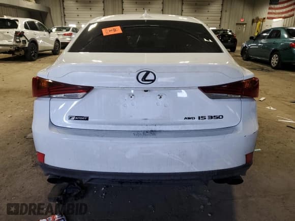 ✅ 2017 Lexus IS 350 • VIN: JTHCE1D26H5013199 • Lot: 56954735. Listed on Copart with Not provided. Free auction sales archive from the USA and detailed vehicle history report at DreamBid. Image 6.