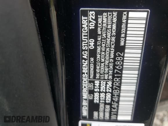 ✅ 2024 Mercedes-Benz C 300 • VIN: W1KAF4HB7RR176882 • Lot: 69281285. Listed on Copart with 13,765 mi. Free auction sales archive from the USA and detailed vehicle history report at DreamBid. Image 12.