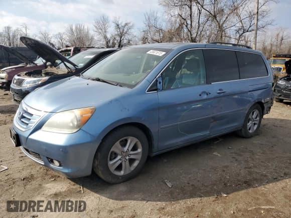 ✅ 2010 Honda Odyssey Touring • VIN: 5FNRL3H90AB043579 • Lot: 43601615. Listed on Copart with 159,883 mi. Free auction sales archive from the USA and detailed vehicle history report at DreamBid. Image 1.