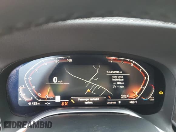 ✅ 2020 BMW 7 Series 740i • VIN: WBA7T2C07LGL17103 • Лот: 54065375. Опубликован ранее на Copart с пробегом 53 598 миль. Бесплатный доступ к архиву аукционных продаж из США и подробный отчёт об истории автомобиля на DreamBid. Изображение 9.