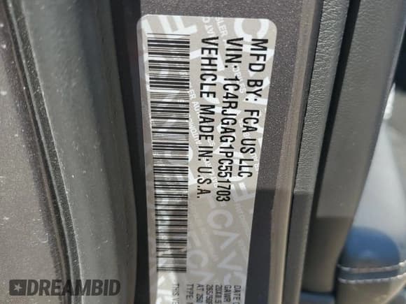 ✅ 2023 Jeep Grand Cherokee Altitude • VIN: 1C4RJGAG1PC551703 • Lot: 68250725. Listed on Copart with 37,444 mi. Free auction sales archive from the USA and detailed vehicle history report at DreamBid. Image 13.