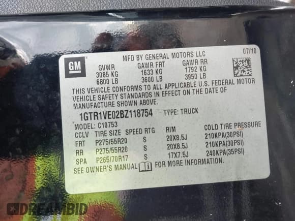 ✅ 2011 GMC Sierra 1500 SLE • VIN: 1GTR1VE02BZ118754 • Lot: 42216895. Wystawiony na IAAI z przebiegiem 157 934 mil. Bezpłatny archiwum sprzedaży aukcyjnych z USA i szczegółowy raport historii pojazdu na DreamBid. Zdjęcie 9.