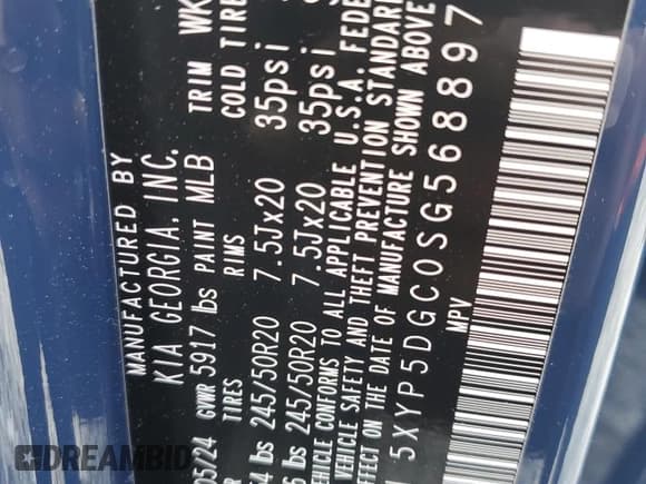 ✅ 2025 Kia Telluride SX X-Line • VIN: 5XYP5DGC0SG568897 • Lot: 54936505. Wystawiony na Copart z przebiegiem 5 146 mil. Bezpłatny archiwum sprzedaży aukcyjnych z USA i szczegółowy raport historii pojazdu na DreamBid. Zdjęcie 14.