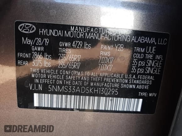 ✅ 2019 Hyundai Santa Fe SEL • VIN: 5NMS33AD5KH130295 • Lot: 44112033. Wystawiony na Copart z przebiegiem 60 210 mil. Bezpłatny archiwum sprzedaży aukcyjnych z USA i szczegółowy raport historii pojazdu na DreamBid. Zdjęcie 14.