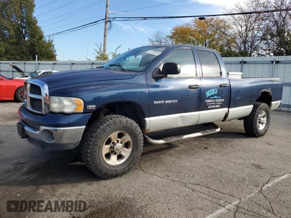 ✅ 2003 Dodge 2500 ST • VIN: 3D3KU28D13G746268 • Лот: 91515015. Опубликован ранее на Copart с пробегом 211 221 миль. Бесплатный доступ к архиву аукционных продаж из США и подробный отчёт об истории автомобиля на DreamBid. Изображение 1.