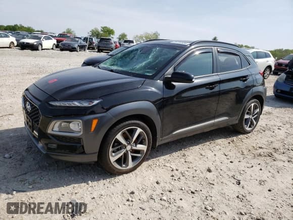 ✅ 2019 Hyundai Kona Ultimate • VIN: KM8K5CA52KU375210 • Лот: 55723504. Опубликован ранее на Copart с пробегом 38 207 миль. Бесплатный доступ к архиву аукционных продаж из США и подробный отчёт об истории автомобиля на DreamBid. Изображение 1.