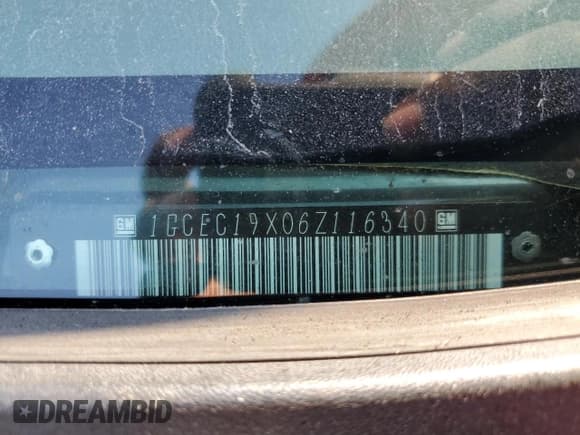 ✅ 2006 Chevrolet Silverado 1500 LS • VIN: 1GCEC19X06Z116340 • Lot: 80438815. Listed on Copart with 182,883 mi. Free auction sales archive from the USA and detailed vehicle history report at DreamBid. Image 12.