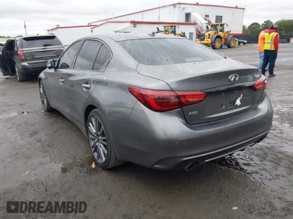 ✅ 2023 Infiniti Q50 Red Sport 400 • VIN: JN1FV7DR6PM590532 • Lot: 43434220. Listed on IAAI with 23,421 mi. Free auction sales archive from the USA and detailed vehicle history report at DreamBid. Image 3.