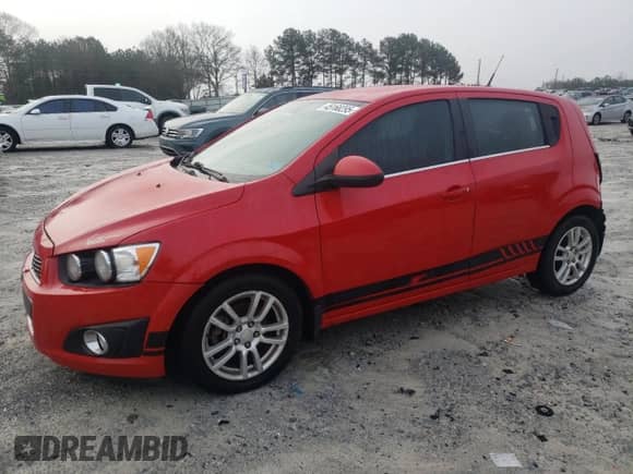 2013 Chevrolet Sonic LT with VIN 1G1JD6SH7D4162973, listed as a Copart auction lot 45168295 with 152,339 mi miles and Salvage title. Bid and sale history available at DreamBid. Image 1.