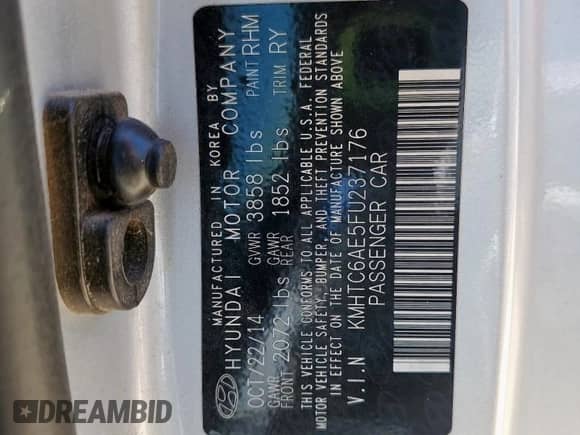 2015 Hyundai Veloster Turbo R-Spec z VIN KMHTC6AE5FU237176, wystawiony jako Copart lot #60752925 z przebiegiem 80 702 mil mil oraz Szkoda całkowita • Salvage title. Historia ofert i sprzedaży dostępna na DreamBid. Obrazek 12.